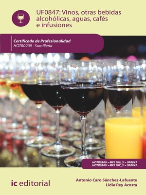cover image of Vinos, otras bebidas alcohólicas, aguas, cafés e infusiones. HOTR0209